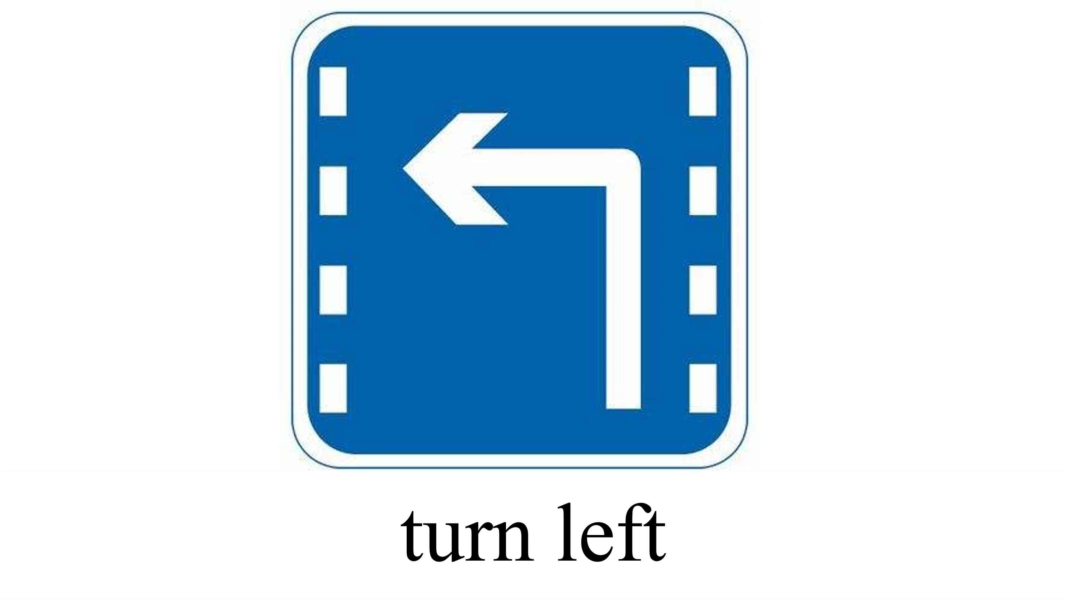【教学图片】turn left 短语卡片
